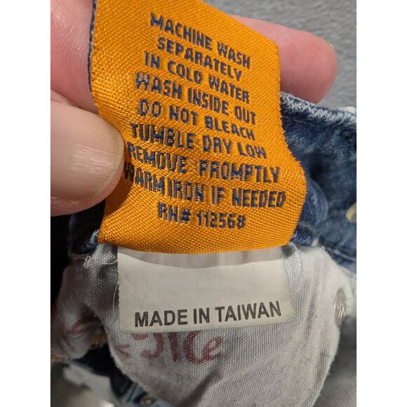 Miss Me Jeans Womens Size 29 Blu eDistressed Faded Whiskers Classic Flared Boho - Picture 16 of 16